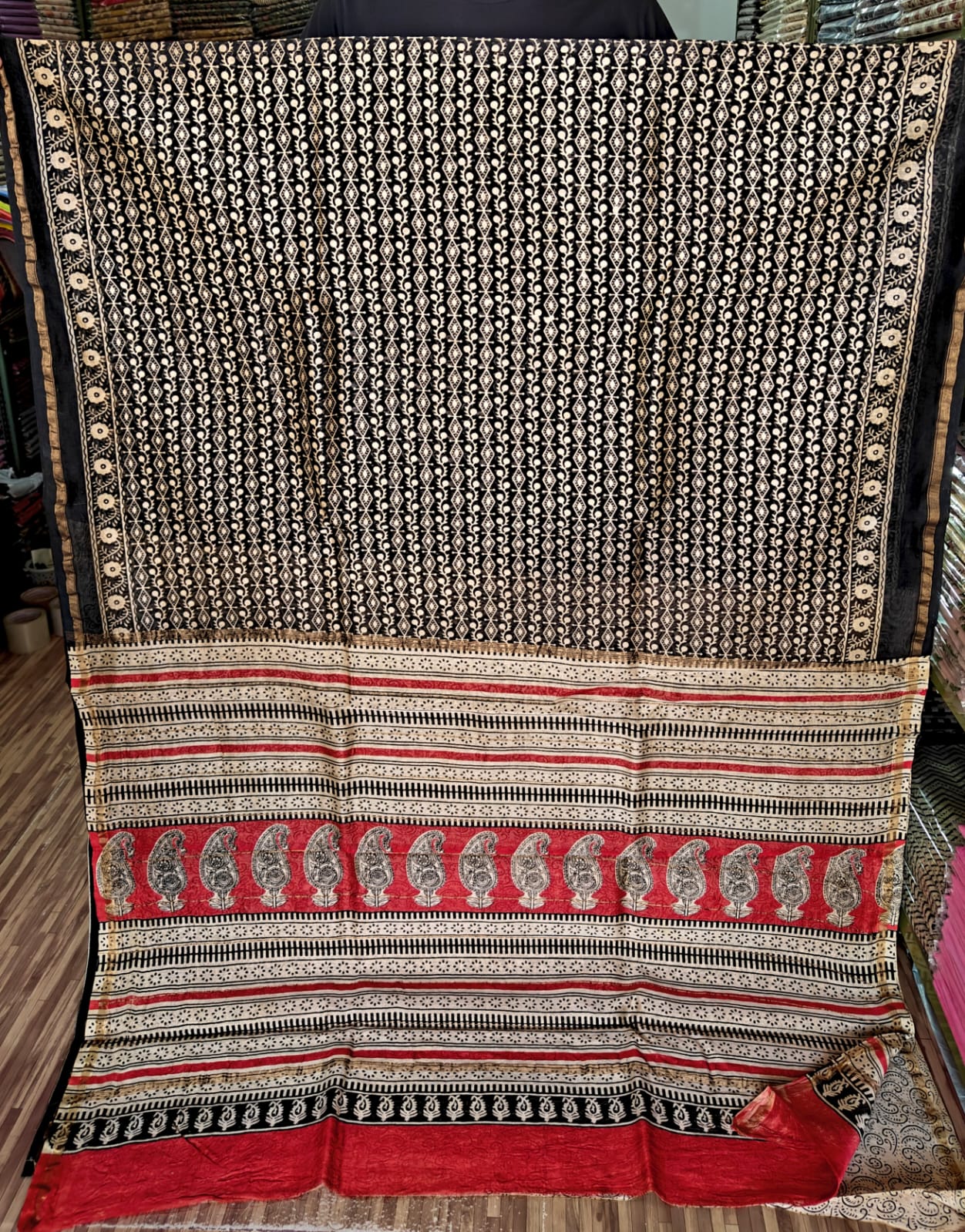 Hand Block Printed Chanderi Silk